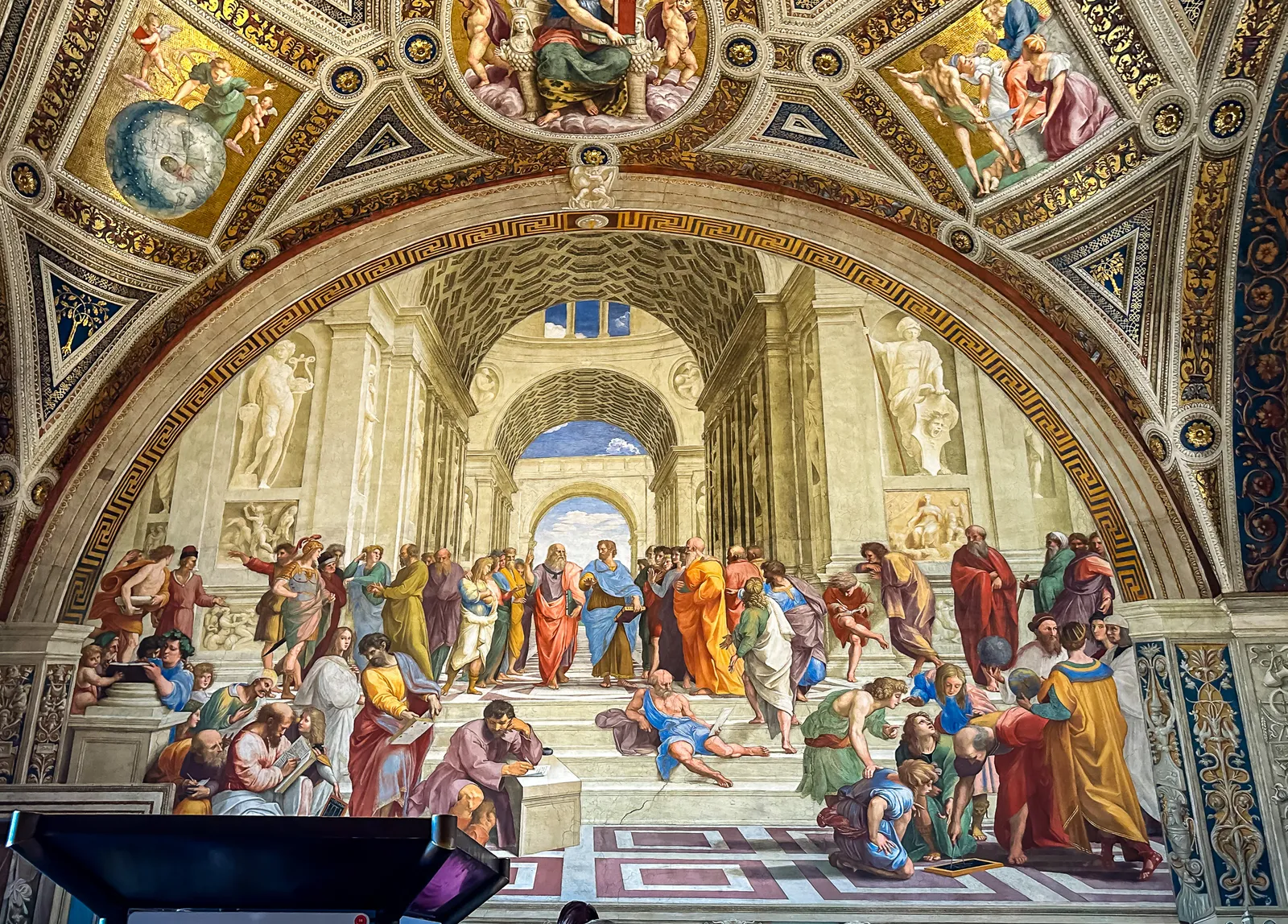 The School of Athens fresco by Raphael in the Vatican Museums