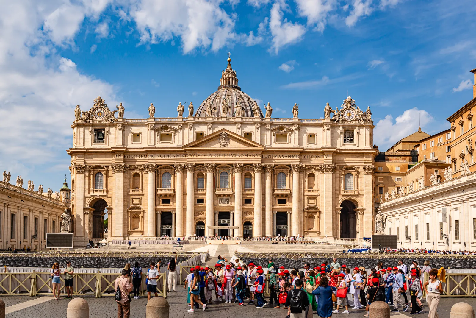 Front view of St. Peter's Basilica
