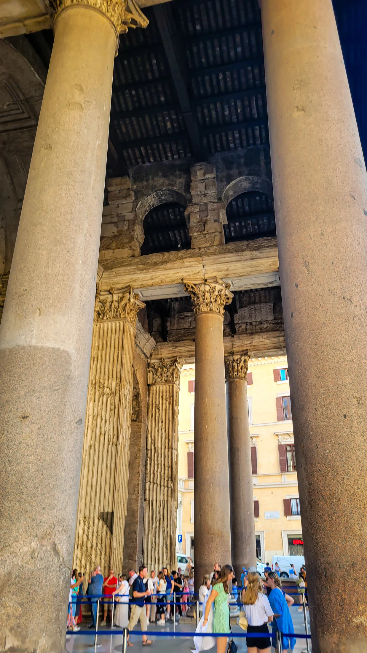 Exterior image of the Pantheon and its massive columns