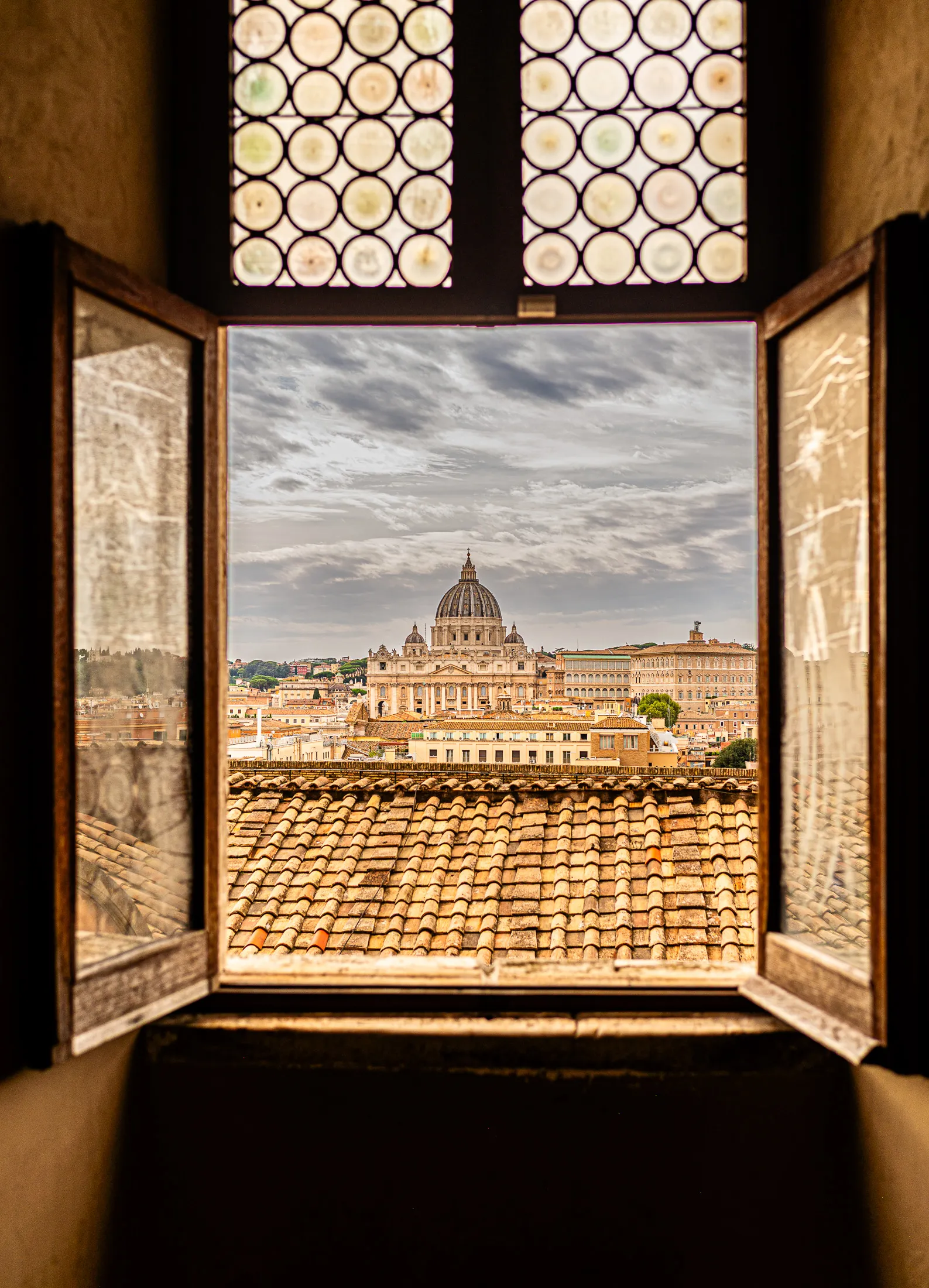 View of St Peters Basilica from a distance